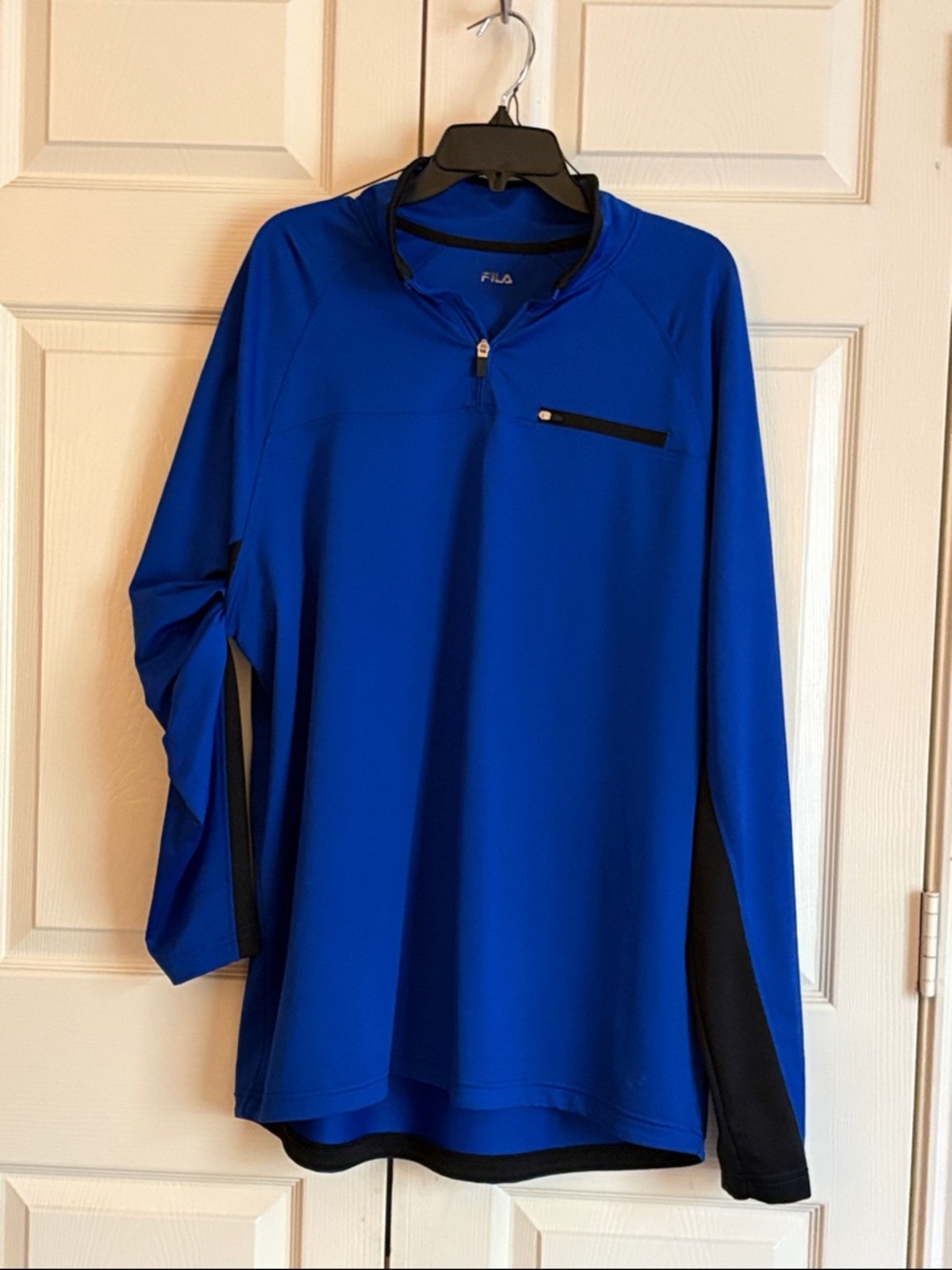 Fila Blue Long-Sleeve Half-Zip Performance Top XL